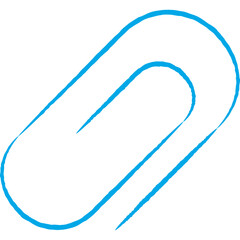 Paper clip icon single vector illustration