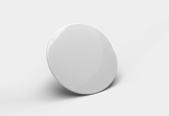 white Button Badge 