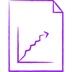 Graph page single illustration vector icon