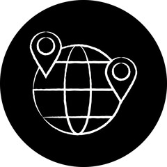 Globe single illustration vector icon