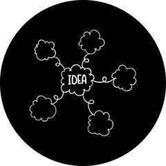 social network concept single illustration vector icon