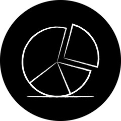 Chart icon single vector illustration