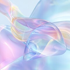 Naklejka premium An abstract composition of flowing pastel colors, creating an ethereal and dreamy atmosphere.