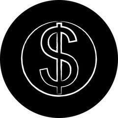 Coin icon single vector illustration