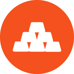 Obraz premium Gold icon single vector illustration