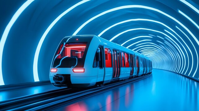 Create a cutting-edge cargo logistics center incorporating hyperloop technology for rapid and efficient goods transport between cities and regions.