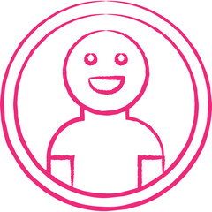 Obraz premium Person single line vector icon