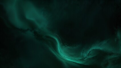 A swirling green aurora with hints of cosmic elegance