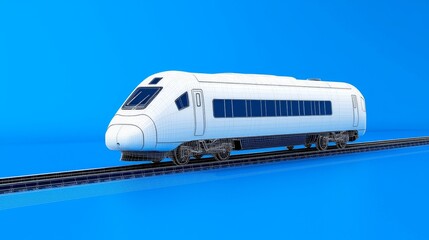 Naklejka premium Streamlined Infographic Showcasing High-Speed Train Blueprints
