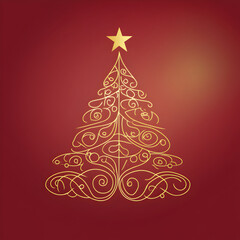  Elegant Golden Christmas Tree