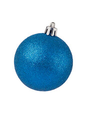 Shiny blue Christmas Ornament Isolated on Black