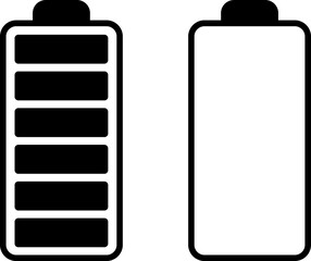 Battery charge level indicator. Battery Icon Set, Flat Battery Icon Illustration. Charge battery level icon.