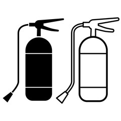 fire extinguisher icon flat style pictogram for ui or ux mobile app, design sign logo symbol vector illustration, isolated on white editable
