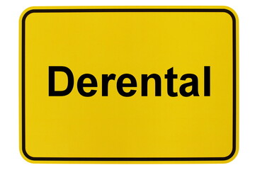 Illustration eines Ortsschildes der Gemeinde Derental in Niedersachsen