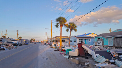 Storm damage after a hurricane in Florida - SAINT PETERSBURG, USA - NOVEMBER 1 2024