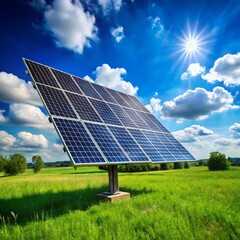 Solar Panels on Grass