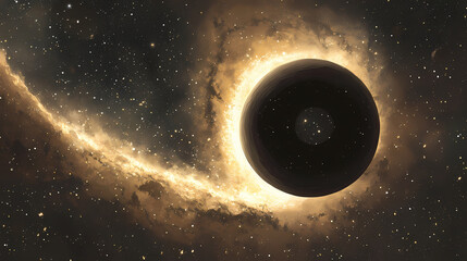 Naklejka premium Vastness of space: a glimpse into the cosmic infinity. Ecliptic. Illustration