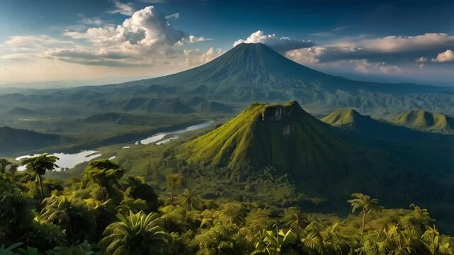 stunningly beautiful nature Virunga National Park Republic of Congo

