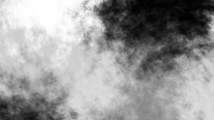 White fog or smoke on black background.