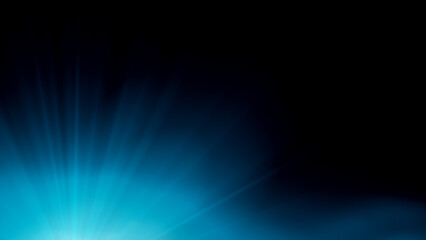 Dark empty scene, blue neon searchlight light	