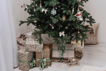 weihnachten, Hintergrund, Wohnzimmer, Weihnachtsbaum