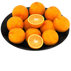 oranges on a plate