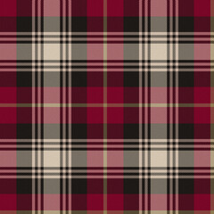 Black, White, Red Tartan Weave Pattern - Tile	