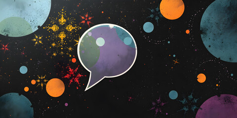 Hand drawn speech buble. Speech bubbles talk bubbles. AI generated image, ai.