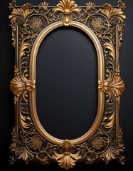 Ornate gold frame against a dark background.  Elegant and luxurious.