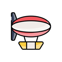 Zeppelin vector icon © vector squad