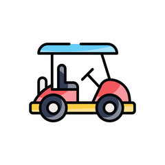Golf Cart vector icon