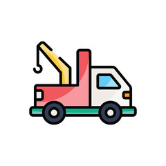 Tow Truck vector icon
