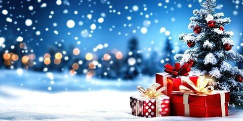 christmas pure background with gifts