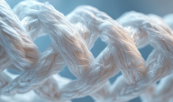 Soft fabric strands under microscope magnification revealing the weave pattern