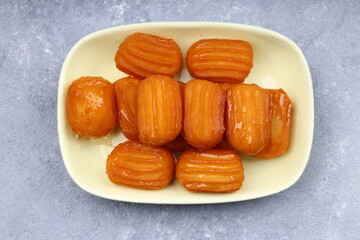 Tulumba dessert is a deep-fried dessert found in Ottoman cuisine and the regional cuisines of the former Ottoman Empire.