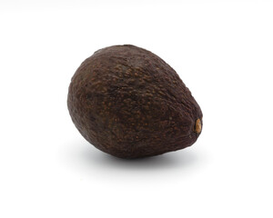 Fresh whole avocado isolated on white background