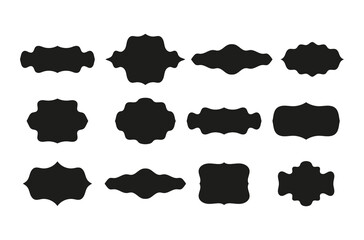 Set of vintage frames, collection of retro labels, badges and banners vector decorative elements