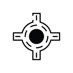 Roundabout vector icon