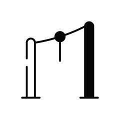 Zip Line vector icon