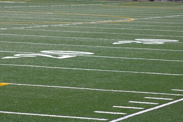 yard lines on football field