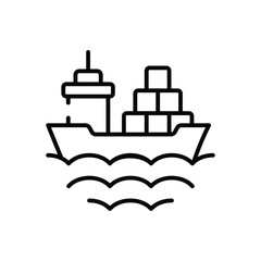 Ship vector icon
