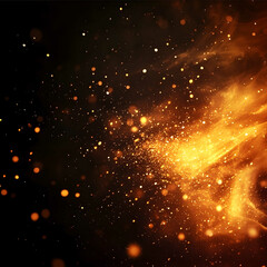 Fototapeta premium fire sparks on a black background