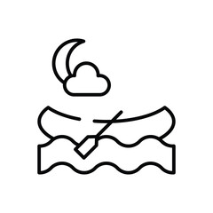 Canoe vector icon