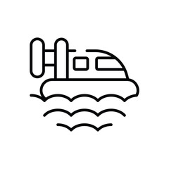 Hovercraft vector icon