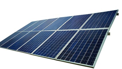Alternative green energy of the sun. Solar panels on white background.