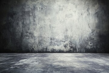 Grungy Wall Texture: Vintage Black and White Background for Retro Aesthetic