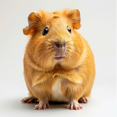 Fototapeta premium Repeated image of guinea pig on white background.