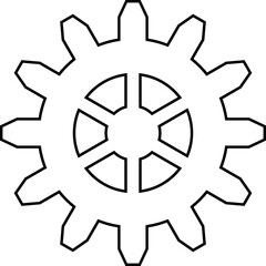 Obraz premium Gears icon set. Connected cogs, cogwheel gears illustration