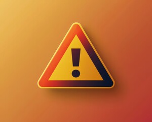 Warning Signal: Triangle Hazard Icon Featuring Exclamation Mark for Safety Precautions