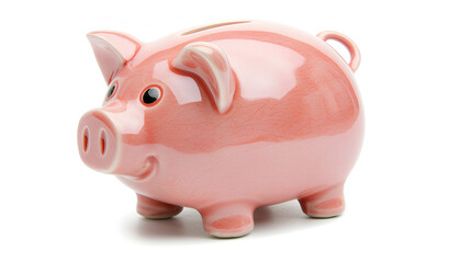 Obraz premium Piggy bank with clipping path. Isolated on white background